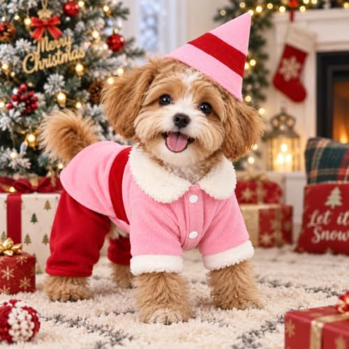 Dog Elf Christmas Costume, Funny Party Halloween Cosplay Outfit(2X-Large) - Image 2