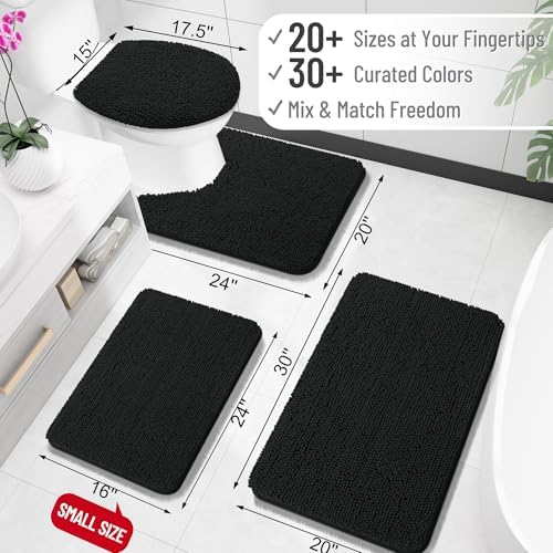 OLANLY Bathroom Rugs 34x21, Extra Soft Absorbent Chenille Bath Rugs - Image 2