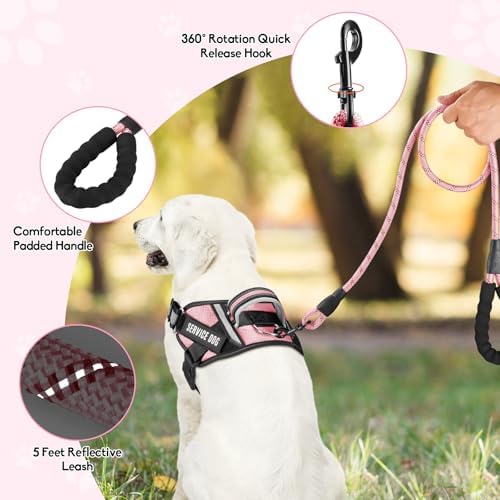 Service Dog Vest Harness and Leash Set, Animire in Training Dog Harness - Image 6