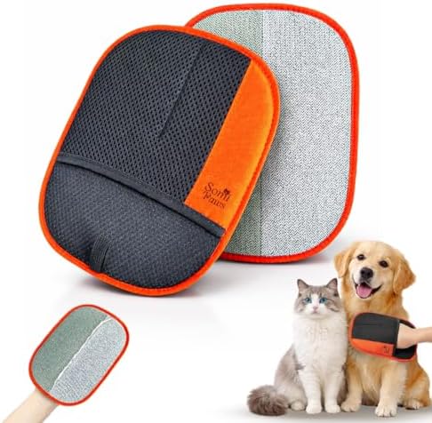 Pet Hair Removal Glove for Furniture & Clothes, Reusable Electrostatic Pet Hair by Unknown