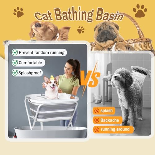 Portable Dog Bath Tub and Dog Washing Station, Collapsible Elevated Pet Tub - Image 7
