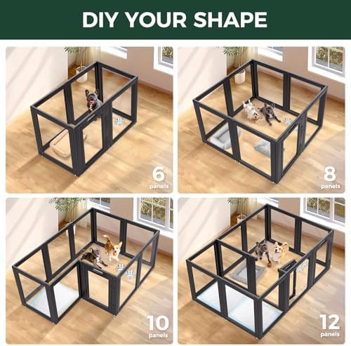 FXW AuraSpace Clear Acrylic Indoor Dog Playpen, 8 Panels - Image 5