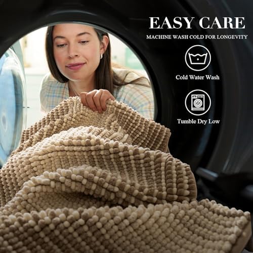 BSICPRO Bathroom Rugs, 20x32 Chenille Bath Mats - Image 5