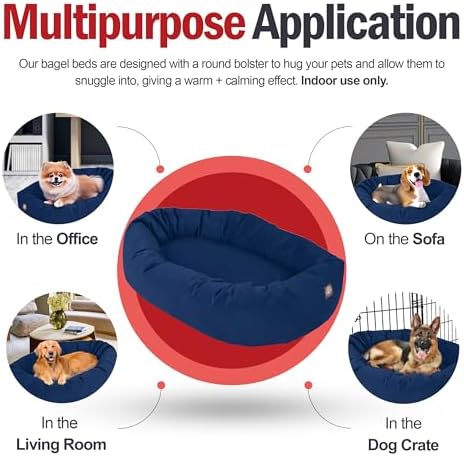 Majestic Pet 24 Inch Suede Calming Dog Bed Washable – Cozy Soft Round Dog Bed - Image 5