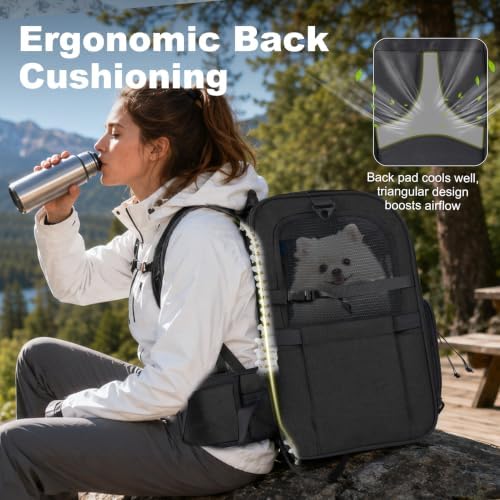 Pet Carrier Backpack with Elevated Booster Pad - Image 5