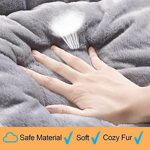 Dog Crate Pad Washable Dog Bed for Crate Medium Cozy Mat 36-Inch Gray - Image 4