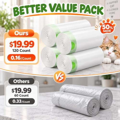 120 Count Cat Litter Box Bags for Parunt Fmo Cmg Fstg 26" x 11.8" - Image 4