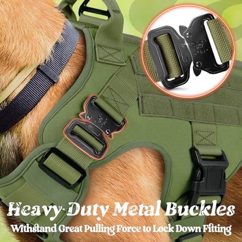 rabbitgoo Tactical Dog Harness for Medium, Heavy Duty Military No Pull Vest - Image 4