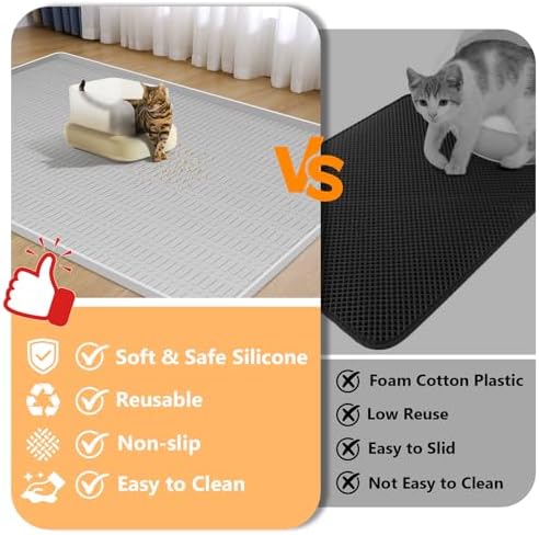 Silicone Cat Litter Mat 47" x 35" Cat Mat - Image 3