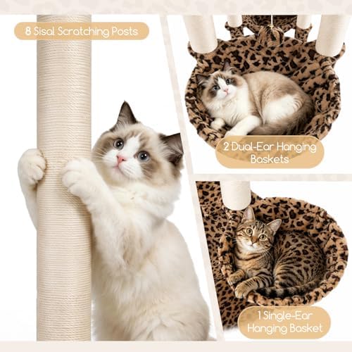 Globlazer 82in Leopard Extra Large Cat Tree - Image 4