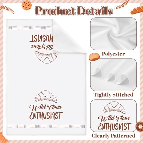 Sourdough Kitchen Hand Towels, 6 Pack Funny Polyester Dishcloth Set - Image 3