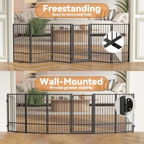 SNUOWU Full Metal Freestanding Dog Gate - Image 6