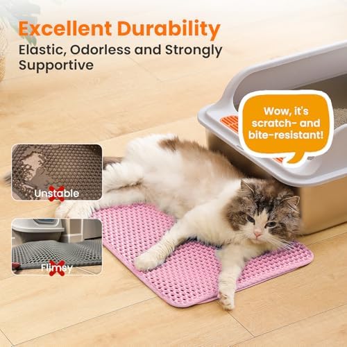 Small Cat Litter Mat, Double Layer Honeycomb Litter Box Mat - Image 6