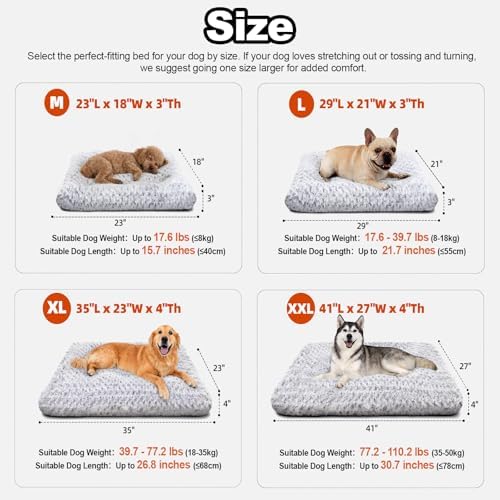 Dog Bed Medium Size, Plush Washable Pet Bed Mat, Dog Crate Bed 23"x 18" - Image 5