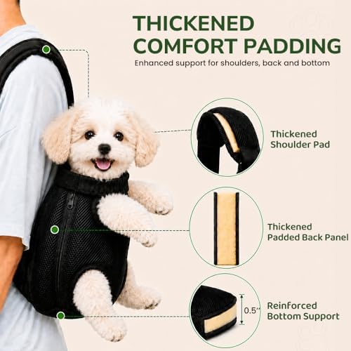 Inspack Dog Backpack Carrier/Cat Carrier, Adjustable Pet Front Carriers Travel - Image 4