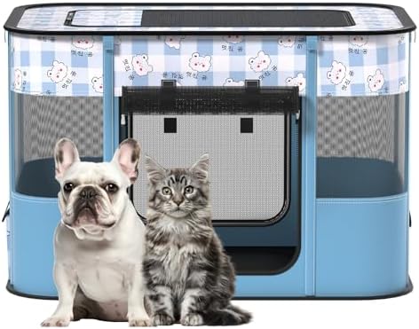 XRG Foldable Pet Playpen, Indoor Cat cage Puppy Crates L by XRG