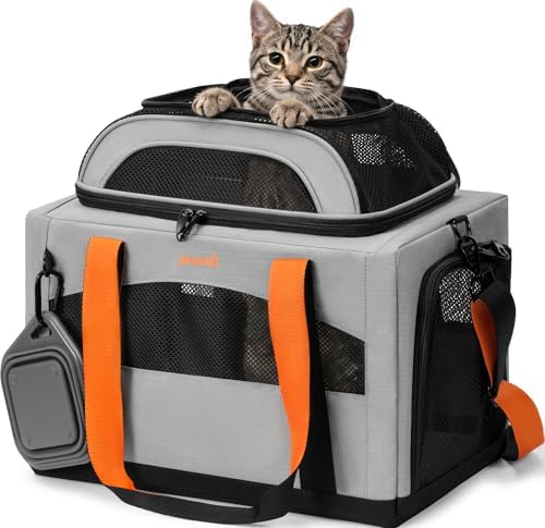 Pecute Cat Carrier, Top Expandable Dog Crate by pecute