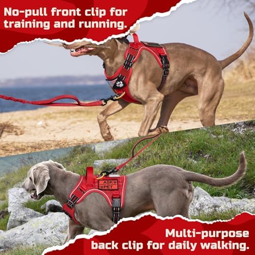 rabbitgoo Tactical Dog Harness for Large, No Pull Military Service Vest - Image 5
