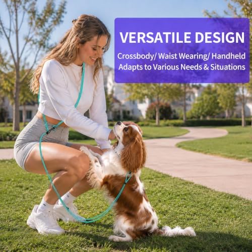 Kazazoo Hands-Free Dog Leash Adjustable Length 5-8 Ft, Crossbody & Waist - Image 2