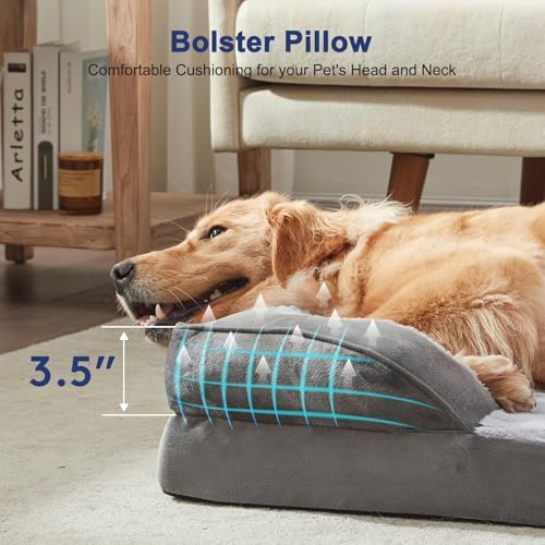 FURTIME Orthopedic Supportive Large Dog Bed, XL Waterproof Pet Bed - Image 4