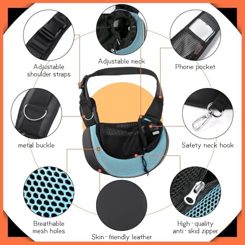 YUDODO Pet Sling Carrier for 2-5 lbs Small Dogs Cat Puppy Crossbody Carrier - Image 4