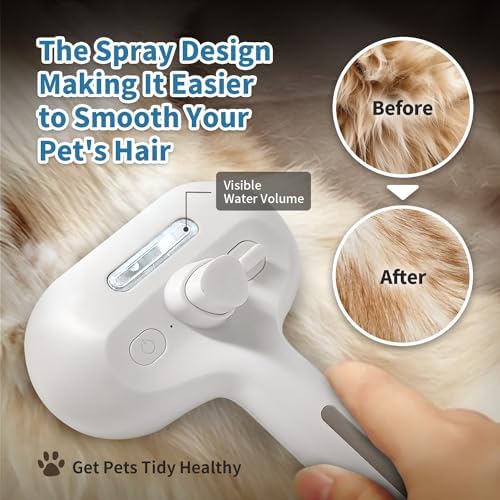 Dog Brush for Shedding, 3 in 1 Self Cleaning Steam Dog Brush - Image 3