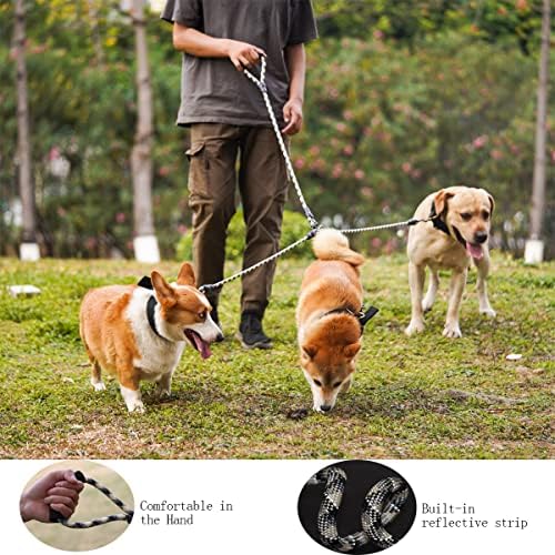 3 in 1 Dog Leash for 1-3 Dogs, 360° Swivel - Image 2
