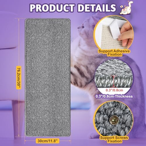 ENONCI Corner Cat Scratcher, 30x11.8 Furniture Furniture Protector Couches & - Image 7