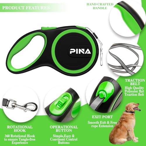 PINA Retractable Dog Leash, 16ft Dog Leash - Image 2