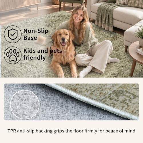 Brown Area Rug 10x12 for Living Room Bedroom - Image 4