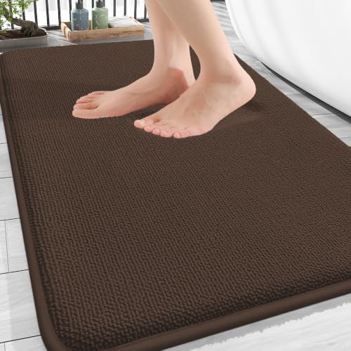 OLANLY Thick Memory Foam Bathroom Rugs 30x18, Absorbent Bath Mat by OLANLY