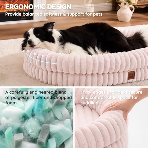 ChiXnuggle Orthopedic Dog Bed, Washable Cover, Faux Fur Bolster Pet Couch - Image 4