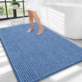 OLANLY Thick Chenille Large Bathroom Rugs Mats 40x32, Cornflower Blue by OLANLY