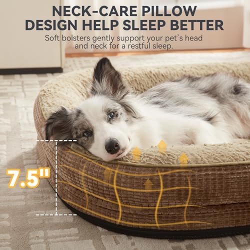 JOEJOY Orthopedic Dog Bed for Large Dogs, Egg-Crate Memory Foam Pet Bed - Image 4