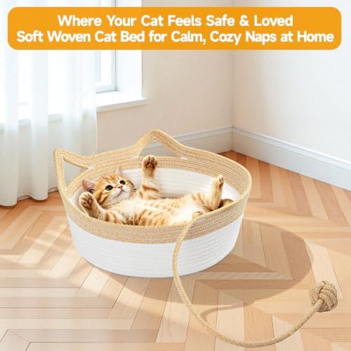 Cat Bed, Cotton Rope Instinct Basket - Image 5