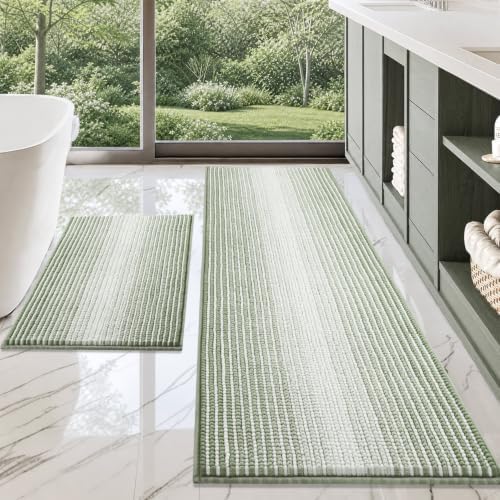 BSICPRO Bathroom Rugs Sets 2 Piece, Non Slip Bath Mats by BSICPRO