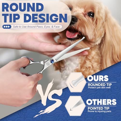 Moontay Professional 7.0" Dog Straight Grooming Scissors - Image 2