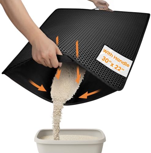 Cat Litter Mat, Upgrade Super Waterproof Back Layer Litter Box Mat, Non Slip by Conlun