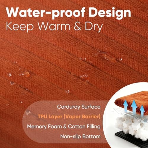 FUKUMARU Dog Couch Bed, Corduroy Cozy Cat Bed, Waterproof, Washable Cover - Image 4