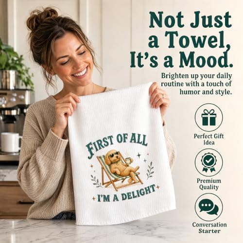 Labradoodle Kitchen Towel, Cute Dog Hand Towel, Funny Dog Lover Gift - Image 5