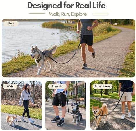 Hands-Free Waterproof Dog Leash, Adjustable Waist & Crossbody Dog Leash - Image 6