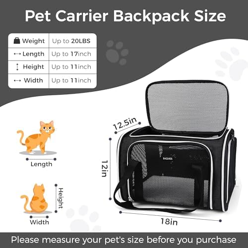 BAGLHER Pet Travel Carrier, Cat Carriers Dog Carrier - Image 2