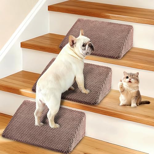 Dog Ramp for Stairs for Small & Senior Dogs and Cats – Non-Slip Stair Wedges by inanil