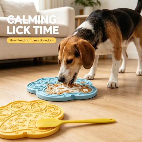 Dog Lick Mat Paw Shape Slow Feeder 17 Suction Cups 2 Pack BPA-Free - Image 7