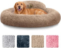 Large Dog Bed - 36'' Calming Donut Dog Beds, Dog Beds Large Sized Dog by PETJETT