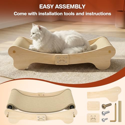NOCOEX Sisal Cat Scratcher Bed: Wood Scratch Board Hammock - Image 6