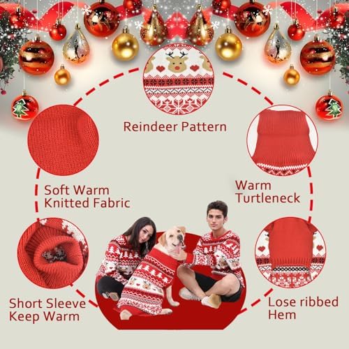 Christmas Matching Dog and Owner Outfits Sweater Clothes,Pet S - Image 7