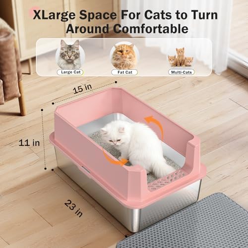 Stainless Steel Litter Box, Extra Large Litter Boxes - Image 4