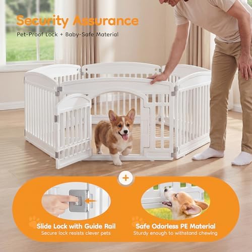 NEWBULIG Dog Playpen 6-Panel, 24IN Puppy Playpen, Stable Dog Play Pen - Image 3