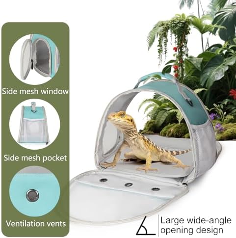 Bearded Dragon Carrier, Lizards Travel Bag, Small Animal Travel Carrier - Image 5